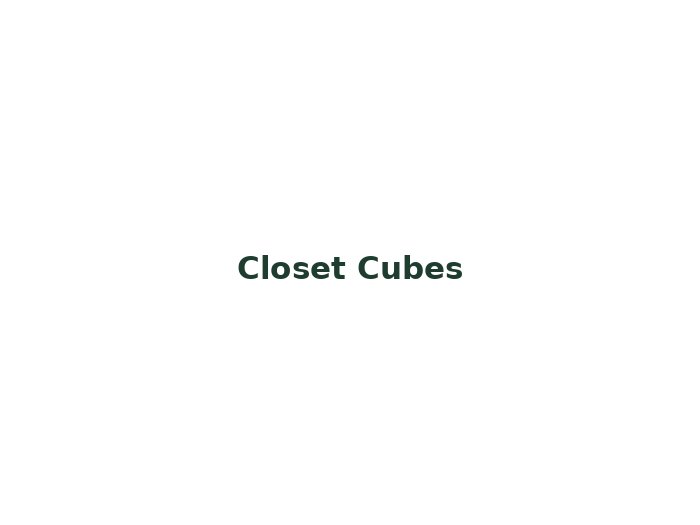 Modular Stackable Closet Cubes